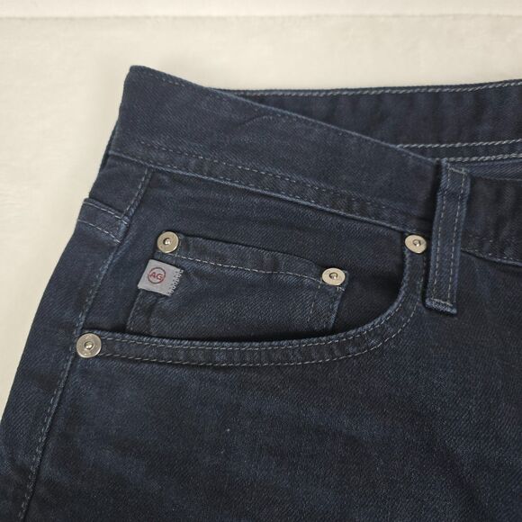 AG Adriano Goldschmied Men’s Dark Wash Denim Jeans 32R Stretch Straight 1918DAS - Picture 3 of 11